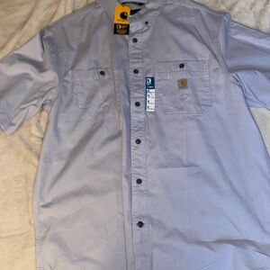 Carhartt Men's Light Blue Button Down Shirt